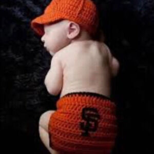 SAN Francisco Giants costume crocheted hat and diaper cover bottoms